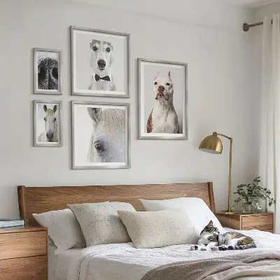 Wanddecoratie compositie Moderne dierenportretten