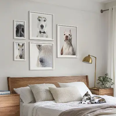 Wanddecoratie compositie Moderne dierenportretten