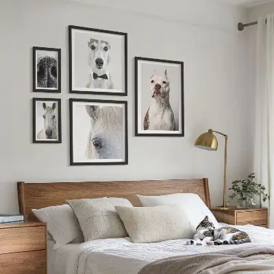 Wanddecoratie compositie Moderne dierenportretten