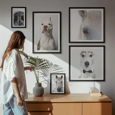 Wanddecoratie compositie Moderne dierenportretten