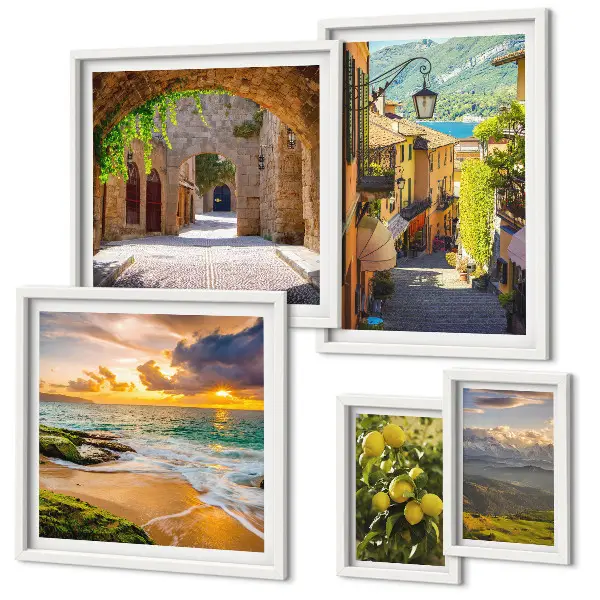 Gallery wall Charmante straten en landschappen