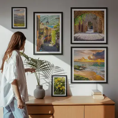 Gallery wall Charmante straten en landschappen