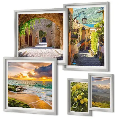 Gallery wall Charmante straten en landschappen