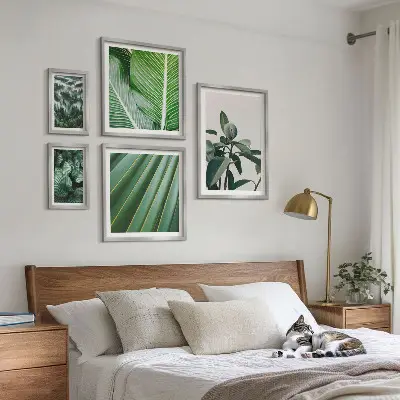 Wanddecoratie compositie geïnspireerd op tropische planten