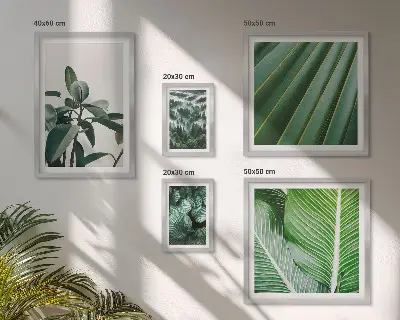 Wanddecoratie compositie geïnspireerd op tropische planten