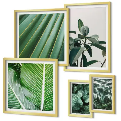Wanddecoratie compositie geïnspireerd op tropische planten