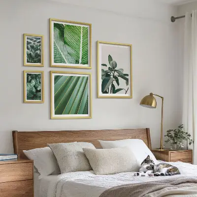 Wanddecoratie compositie geïnspireerd op tropische planten