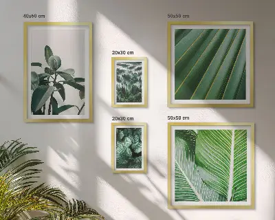 Wanddecoratie compositie geïnspireerd op tropische planten