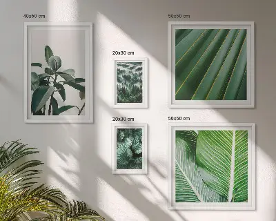 Wanddecoratie compositie geïnspireerd op tropische planten