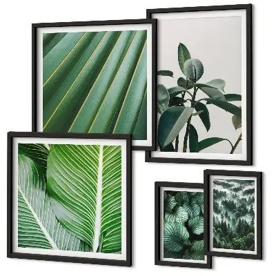 Wanddecoratie compositie geïnspireerd op tropische planten