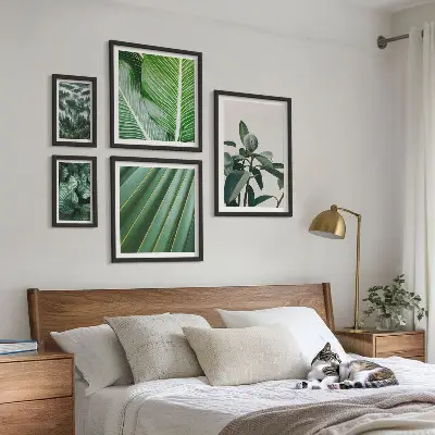 Wanddecoratie compositie geïnspireerd op tropische planten