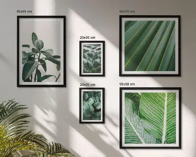 Wanddecoratie compositie geïnspireerd op tropische planten