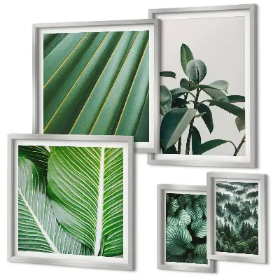 Wanddecoratie compositie geïnspireerd op tropische planten
