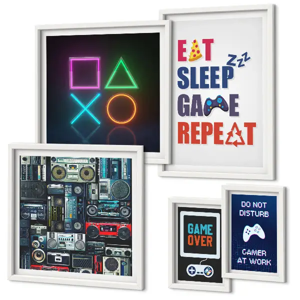 Wanddecoratie voor gamers stijlvolle compositie
