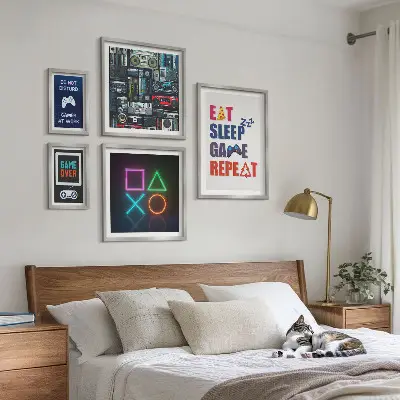 Wanddecoratie voor gamers stijlvolle compositie