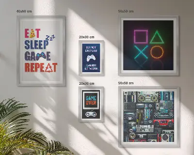 Wanddecoratie voor gamers stijlvolle compositie