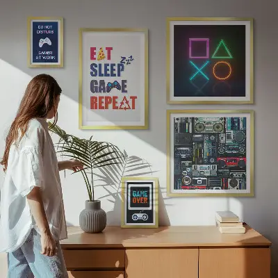 Wanddecoratie voor gamers stijlvolle compositie