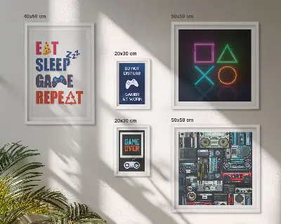 Wanddecoratie voor gamers stijlvolle compositie