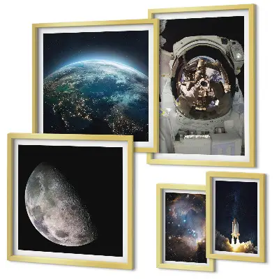 Ruimteontdekkingen van astronauten galerijmuur
