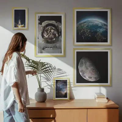 Ruimteontdekkingen van astronauten galerijmuur