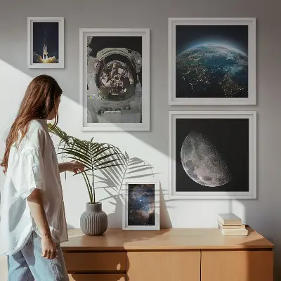 Ruimteontdekkingen van astronauten galerijmuur