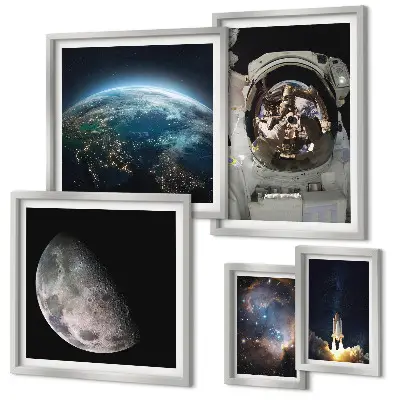 Ruimteontdekkingen van astronauten galerijmuur