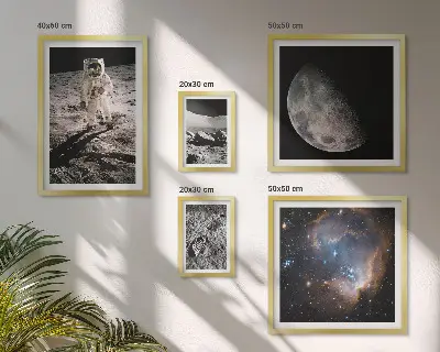 Moderne schilderijen set Kosmische ontdekkingen en geheimen