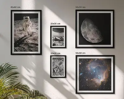Moderne schilderijen set Kosmische ontdekkingen en geheimen