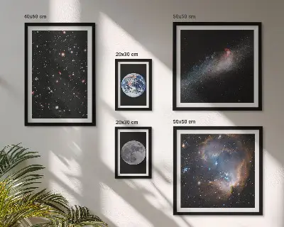Moderne schilderijen set Kosmische landschappen van de Melkweg