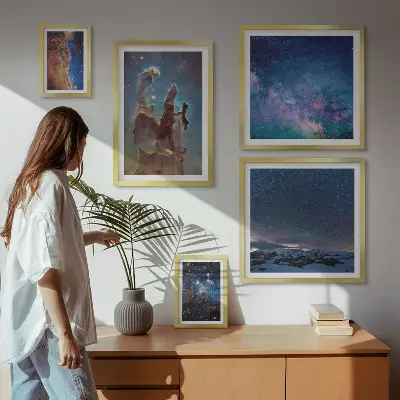 Gallery wall Kosmische landschappen van sterrenstelsels