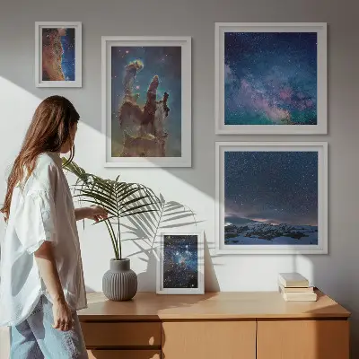 Gallery wall Kosmische landschappen van sterrenstelsels