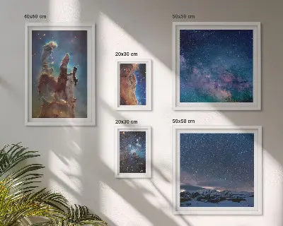 Gallery wall Kosmische landschappen van sterrenstelsels