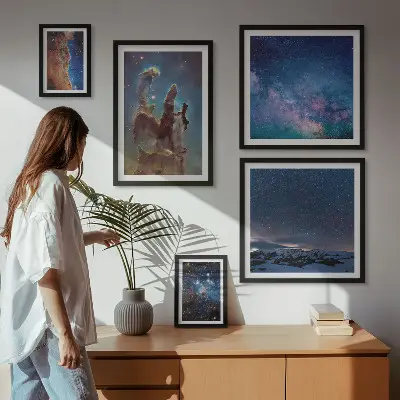 Gallery wall Kosmische landschappen van sterrenstelsels