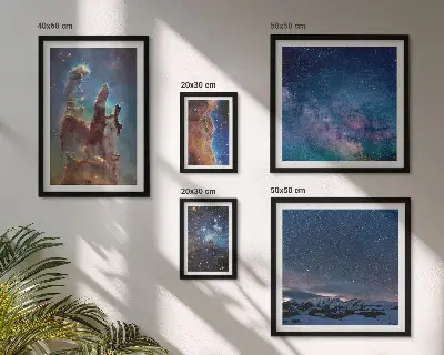 Gallery wall Kosmische landschappen van sterrenstelsels