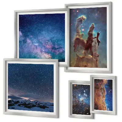 Gallery wall Kosmische landschappen van sterrenstelsels