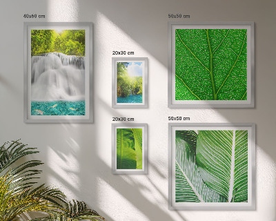 Moderne schilderijen set Tropische palmwatervallen