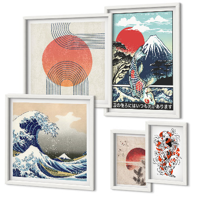 Gallery wall Japanse kunstmotieven: golven