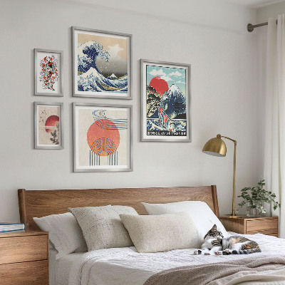 Gallery wall Japanse kunstmotieven: golven