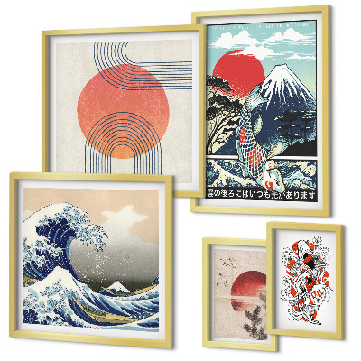 Gallery wall Japanse kunstmotieven: golven