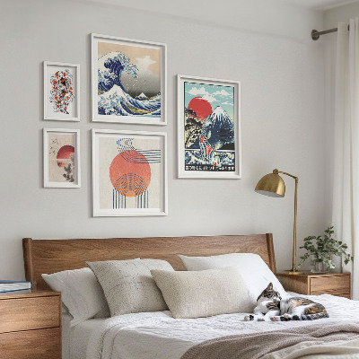 Gallery wall Japanse kunstmotieven: golven