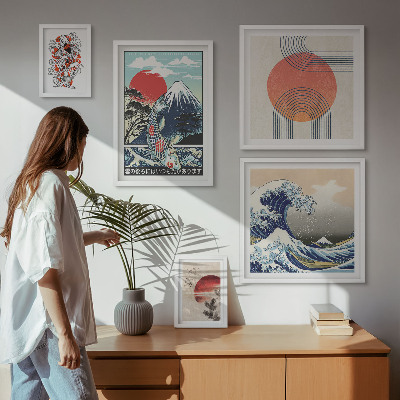 Gallery wall Japanse kunstmotieven: golven