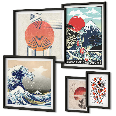 Gallery wall Japanse kunstmotieven: golven
