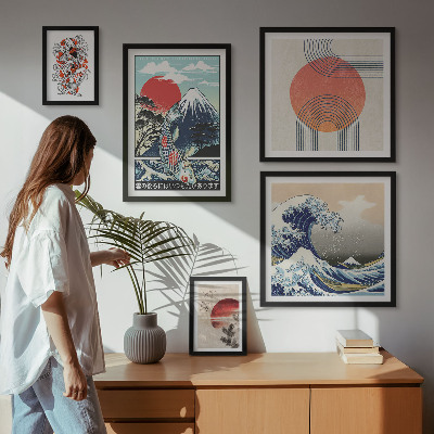 Gallery wall Japanse kunstmotieven: golven