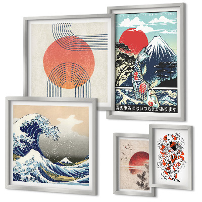 Gallery wall Japanse kunstmotieven: golven