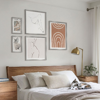 Wanddecoratie compositie Stijlvolle abstracte figuren