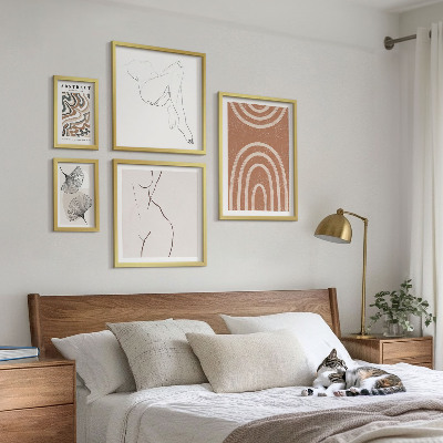 Wanddecoratie compositie Stijlvolle abstracte figuren