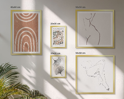 Wanddecoratie compositie Stijlvolle abstracte figuren