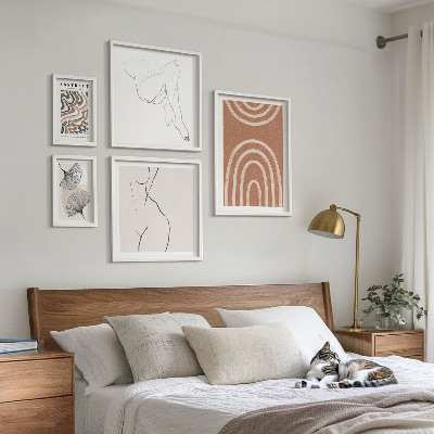 Wanddecoratie compositie Stijlvolle abstracte figuren