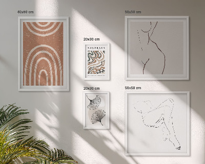 Wanddecoratie compositie Stijlvolle abstracte figuren