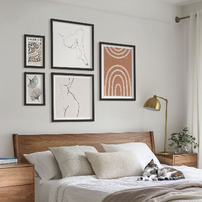 Wanddecoratie compositie Stijlvolle abstracte figuren